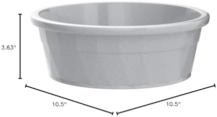 Van Ness Pets Crock Style Heavyweight Jumbo Bowl, 106 OZ Food/Water Dish, Greystone