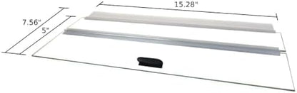 H2Pro 16″ Glass Canopy 5.5 Gallon Aquarium Fish Tank (15.28 x 7.56 x 0.16in)