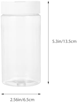 Mipcase Aquarium Fish Feeder Bottles 2-Pack Transparent Storage Containers for Easy Feeding and Fish Food Dispensing 5.31X2.55X2.55In Practical Tank Feeding Device for Home and Pet Supplies