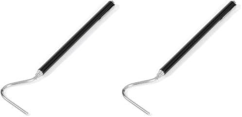 AQUANEAT Reptile Snake Hook, 40inch Extendable Stainless Steel Snake Stick with Non-Slip Handle (Pack of 2)