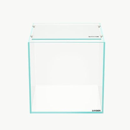 LANDEN Glass Aquarium Lid with Clips for 30x30cm 6.6 Gallon Rimless Tank