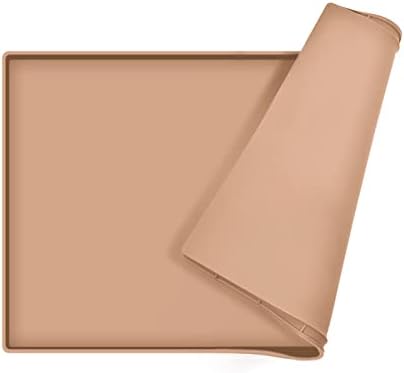 Silicone Dog Food Mat Waterproof Pet Feeding Tray for Large Dogs
