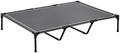 VEVOR Elevated Dog Bed for Large Dogs, Portable Raised Dog Cot with Steel Metal Frame and Breathable Teslin Mesh, Indoor & Outdoor Pet Cooling Raised Hammock Bed, XL, Gray