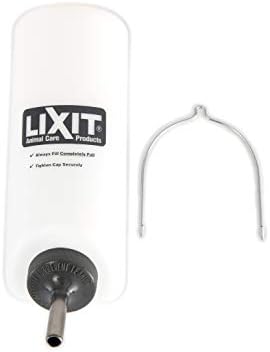Lixit Wide Mouth BPA-Free Cage Water Bottles for Rabbits, Ferrets, Guinea Pigs, Rats, Chinchillas, Hamsters, Mice, Hedgehogs, Gerbils and Other Small Animals. (Translucent, 32 Ounce Pack of 2)
