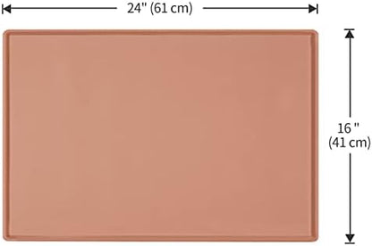 Silicone Dog Food Mat Waterproof Pet Feeding Tray for Small Medium Dogs
