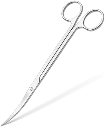 Mandala Crafts Stainless Steel 12" Curved Aquarium Scissors for Fish Tanks