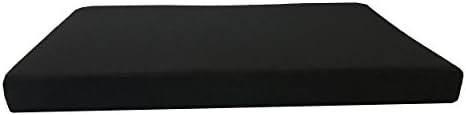 Black Canvas Durable External Case Cover Waterproof Therapeutic Orthopedic 100% Solid True Dense Cooling Blue Memory Foam Pad Pet Dog Bed Crate Free 2nd External Cover (37x27x4 Inch)