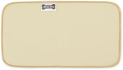 Bone Dry Machine Washable, Ultra Absorbent Pet Mat, 10x18, Taupe Trellis Print