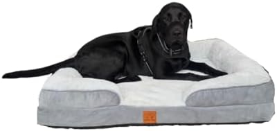 100% Orthopedic Memory Foam Large Dog Bed, Waterproof Washable L Pet Bed 36"
