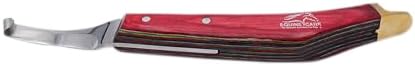 Equine Care Farrier Hoof Knife, Right-Handed, Brass Cap for Horse Shoeing