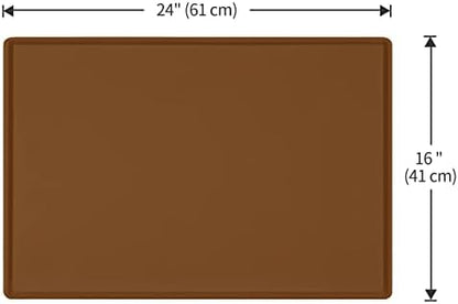 Silicone Dog Food Mat Waterproof Pet Feeding Tray for Small Medium Dogs