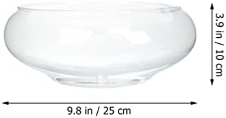 BESPORTBLE Clear Fish Bowl Vase Bubble Bowl Wide Mouth Flower Vase Round Shallow Planter Terrarium Aquatic Plant Pot Daffodil Pot Hydroponic Planter Fish Tank Bowl