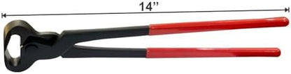 Professional 14" Hoof Nipper with PVC Covered Handle-Heavy-Duty Horse Farrier Tool for Precise Hoof Trimming,Hoof Maintenance,Shoe Removal,Equine Hoof Care–Ergonomic Design for Optimal Grip &Control