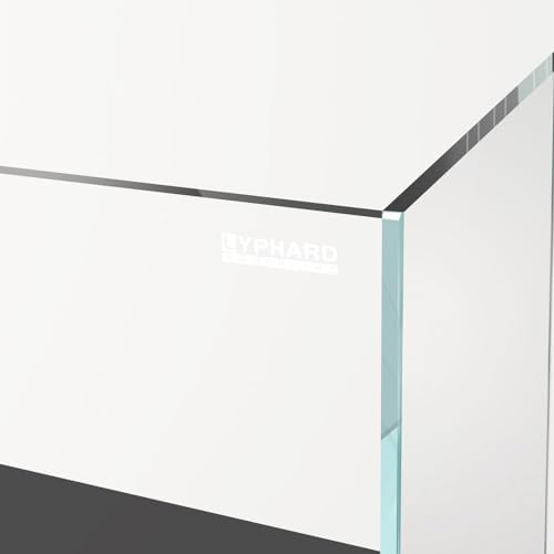 LYPHARD AQUARIUMS 39 Gallon Tall Rimless Aquarium, Ultra Clear Low Iron Large Fish Tank, L19.7×W19.7×H23.6 Glass Thickness 10mm with EVA Foam Leveling Mat