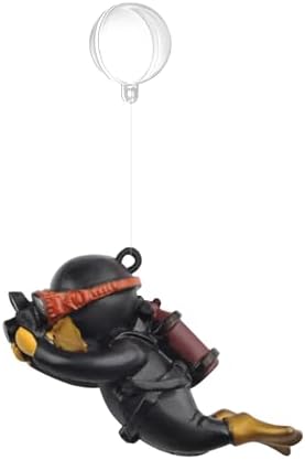 onesimcr Floating Fish Tank Decorations, Aquarium Decorations, Lovely Diver Fish Tank Decorations, Floating Device Fish Tank Accessories，Suitable for All Kinds of Fish Tanks(Black)…