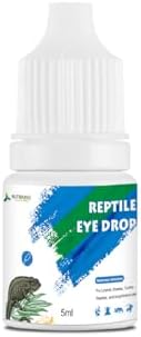 Reptile Eye Drops | Gentle Eye Cleanser for Bearded Dragons, Turtles, Snakes & Lizards | Non-Irritating Daily Eye Care Solution for Reptiles & Amphibians,5 ml