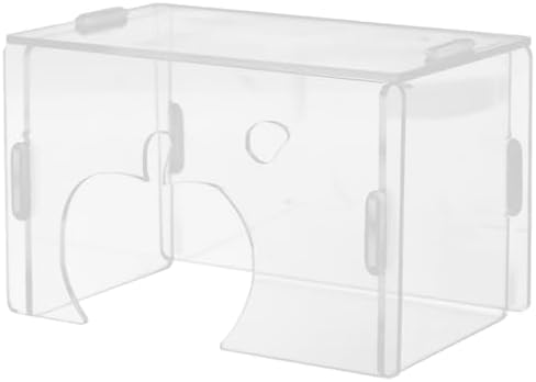 Beaupretty Clear Hamster Hideout Transparent Acrylic Hamster Hut for Dwarf Hamsters Gerbils Mice Small Animal Habitat Decor Detachable Shelter House 5.11 X 3.26 X 3.14 in