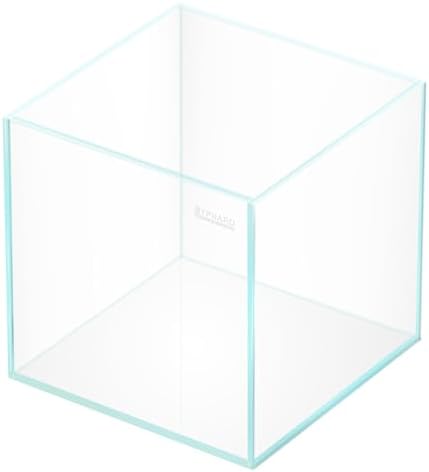 LYPHARD AQUARIUMS 33 Gallon Cube Rimless Aquarium, Ultra Clear Low Iron Large Fish Tank, L19.7×W19.7×H19.7 Glass Thickness 8mm with EVA Foam Leveling Mat