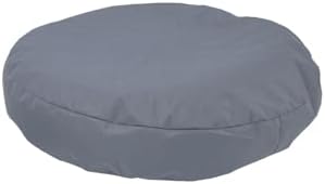 Round Dog Bed Cover Waterproof Grey 22 Inch