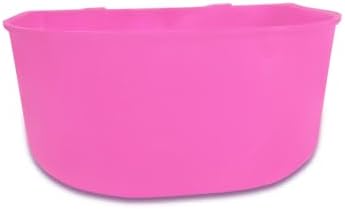 Cage Cups for Chickens 5 Pcs Hanging 25oz Feeder Waterer,Pink Food Bowl Coop Dish Water Dispenser Drinker Grit Container for Rabbits Birds Pigeon Duck and Small Animals