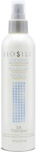 BioSilk for Dogs Silk Therapy Waterless Dog Shampoo Spray, 8 Fl Oz, 2-Pack