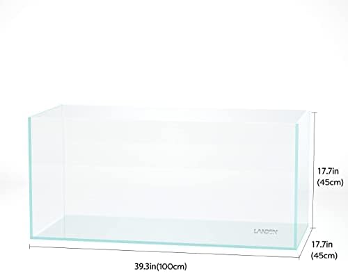 LANDEN Aquarium 100P 50 Gallon Ultra Clear Glass Rimless Fish Tank