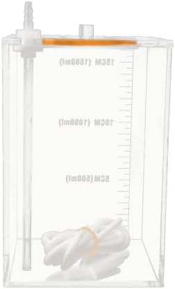 Aquarium Choice Acryli Made Liquid Storage Bucket Dosing Pump Reservoir Container (4.25 * 4.25 * 6.5 Inch;1500ml/1.5L（Orange Version)