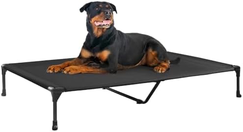 Veehoo Outdoor Elevated Dog Bed Large Sized Dogs, Cooling Raised Dog Cots