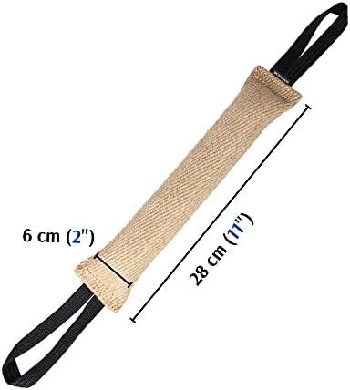 Dingo Gear Dog tug Toy with Handles, Natural fibers Jute 21in