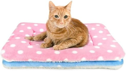 2 Pack Cat Blanket for Indoor Cats, Ultra Soft & Warm Calming Bed
