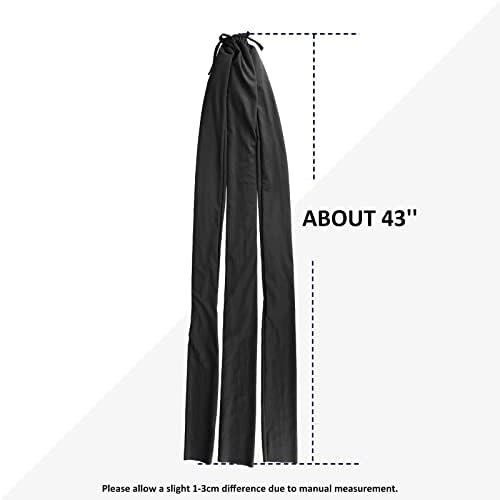 Harrison Howard 3 Tube Stretchy Fabrics Adjustable Closure Lightweight Horse Tail Bag for Horses Braid-in Tail Bag