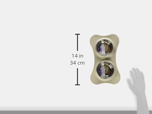 Loving Pets Bone Shaped Flex Diner for Dogs, Biscuit, Small