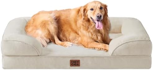 EHEYCIGA Orthopedic Extra Large Dog Bed, Waterproof Washable XL Pet Bed 44"