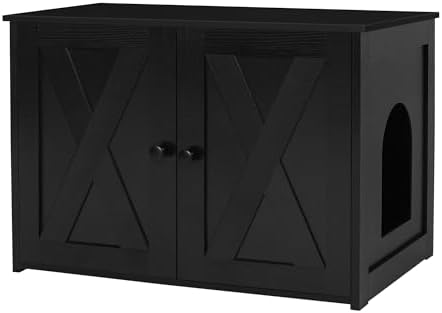 Dwanton Cat Litter Box Enclosure, Hidden Litter Box Furniture, 27.6 Inches