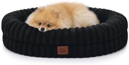 ChiXnuggle Orthopedic Dog Bed, Washable Cover, Faux Fur Bolster Pet Couch