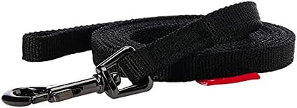 Puppia Two Tone Dog Lead Strong Durable Comfortable Grip Walking Training Leash for Small & Medium Dog, Black, Small