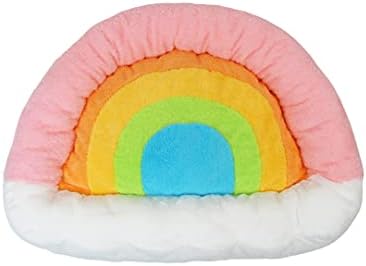 TONBO Soft Plush Small Cute and Cozy Nature Dog Cat Bed, Washer and Dryer Friendly (Rainbow)