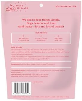 Bocce's Bakery Burgers & Fries Flavor Crunchy Biscuits Dog Treats, 5 oz