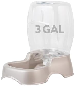 Petmate Pet Cafe Cat and Dog Water Dispenser, 3 GAL, Pearl Tan