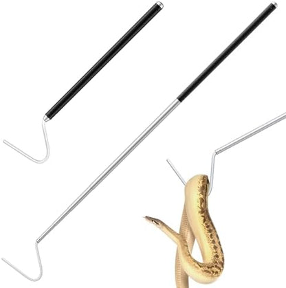 Snake Hook 40" – Telescopic Stainless Steel Reptile Grabber Stick for Safely Handling Snakes and Lizards, Lightweight & Portable Catcher Tool