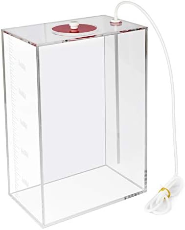 Aquarium Choice Acryli Made Liquid Storage Bucket Doing Pump Reservoir Container (4.7 * 7.4 * 10.9 Inch;5000ml/5L（Red）)