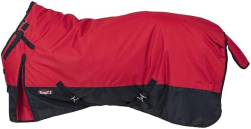 TOUGH1 600D Turnout Blanket with SNUGGIT, RED, 72-in