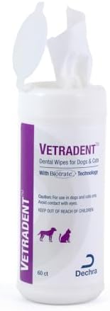 Vetradent Dental Wipes, 60 ct