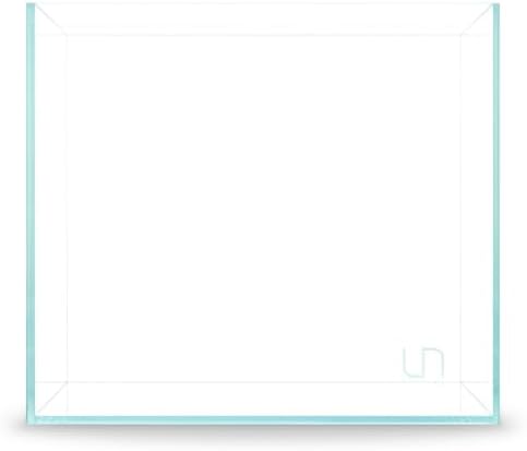 Ultum Nature Systems Ultra Clear Rimless Aquarium - Low Iron Glass Fish Tank with 45° Mitered Edges, 5mm-12mm Thick, Leveling Mat Included (16C, Cube, 1 Gallon)