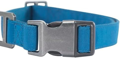 Carhartt Nylon Duck Dog Collar, Fully Adjustable Durable 2-Ply Cordura Nylon Canvas Collars for Dogs, Marine Blue, Medium