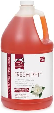 Top Performance Fresh Pet Shampoo, 1-Gallon,Black