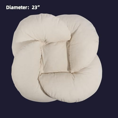SHENGOCASE 23" Extra Large Soft Thick Kneading Plush Pillow, Flower Shaped Pet Bed Cushion, for Large Indoor Cats and Medium Small Dogs