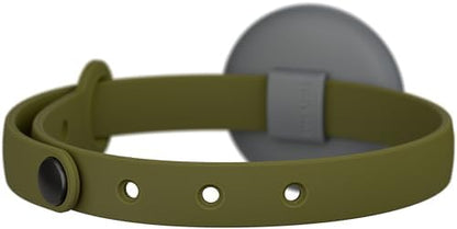 Airtag Silicone Cat Collar - Soft, Comfortable, and Lightweight Breakaway Collar with Air Tag GPS Tracker Holder for Outdoor Cats and Sensitive Skin Kittens by Nuvuq (6 ⅞" to 10 ¼", Green)