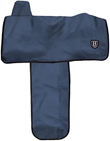 Harrison Howard 600 Denier Splash-Resistant Protective Saddle Cover Protection from Scratches, Direct Sunlight, and Dust/Debris Keeps Saddle in Pristine Condition-Navy