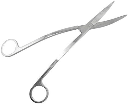 RLECS Aquarium Stainless Steel Water Grass Scissors 9.8" Sand Leveler Aquatic Plant Tongs Scissors Fish Tank Landscaping Tools